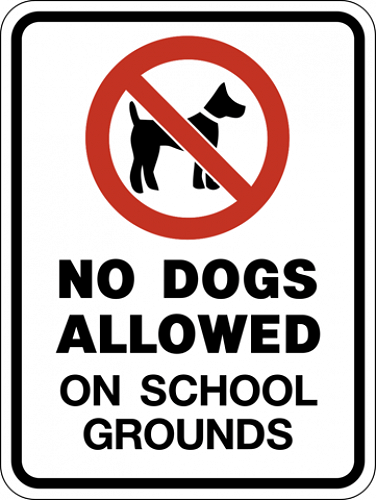 can i walk my dog on school grounds